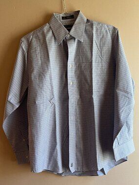 Nordstrom SmartCare plaid gingham inspo square lines dress shirt cotton